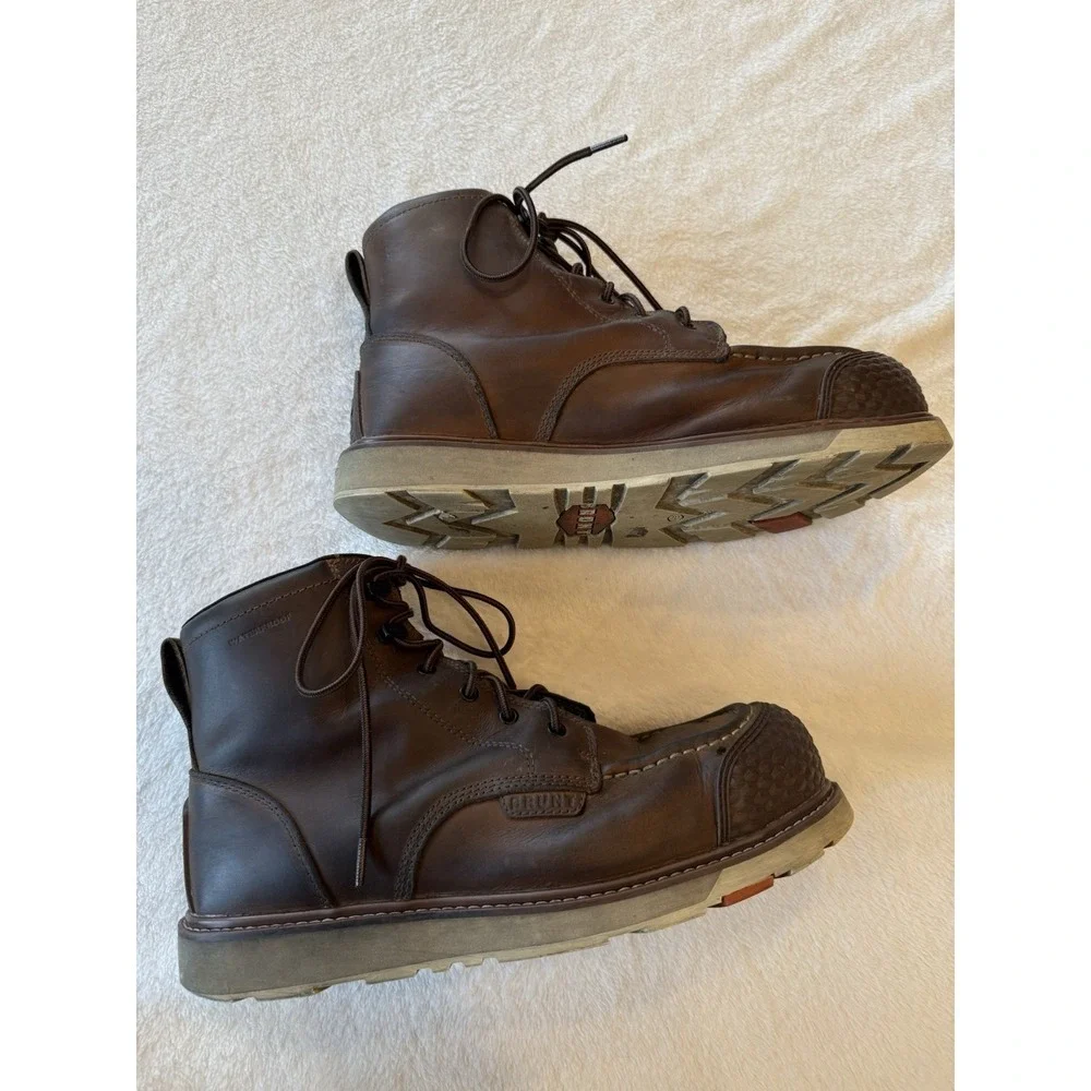 Brunt Marin Comp Toe Work Boot Size 13 6" Slip & Oil Resistant Brown F2413 18 - Picture 4 of 13